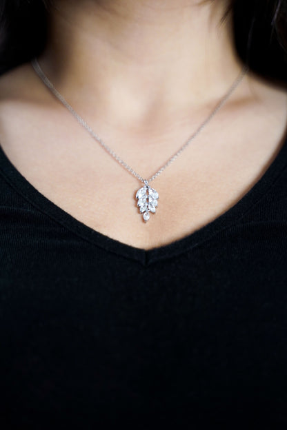 Leaf Crystal Necklace