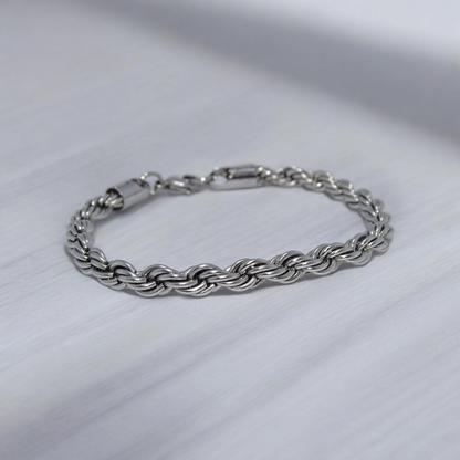 Twisted Rope Chain Stainless Steel Bracelet