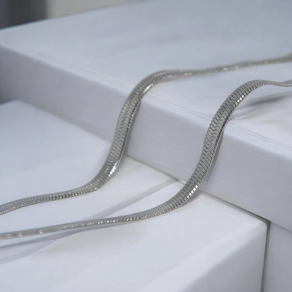 Herringbone Flat Snake Chain Necklace