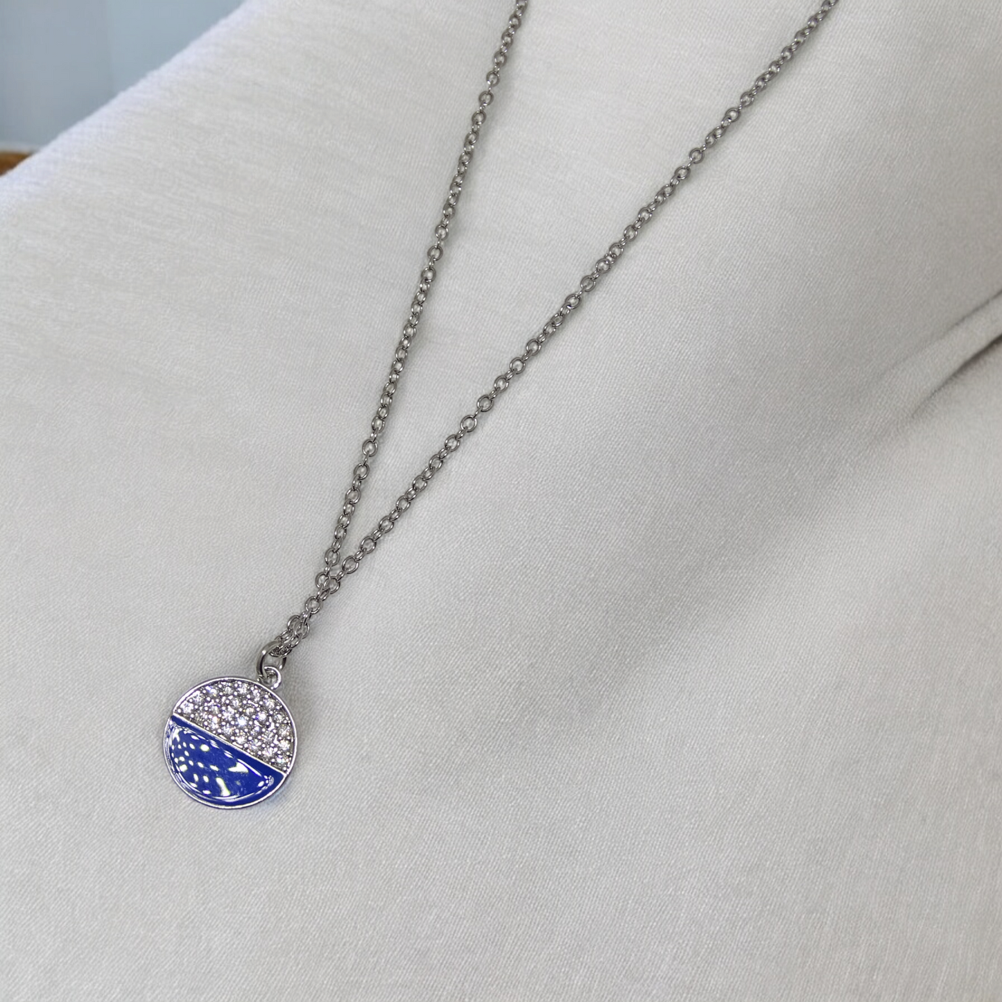 Blue Sapphire Diamond Necklace