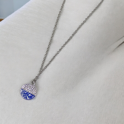 Blue Sapphire Diamond Necklace