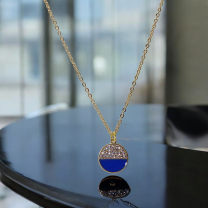 Blue Sapphire Diamond Necklace