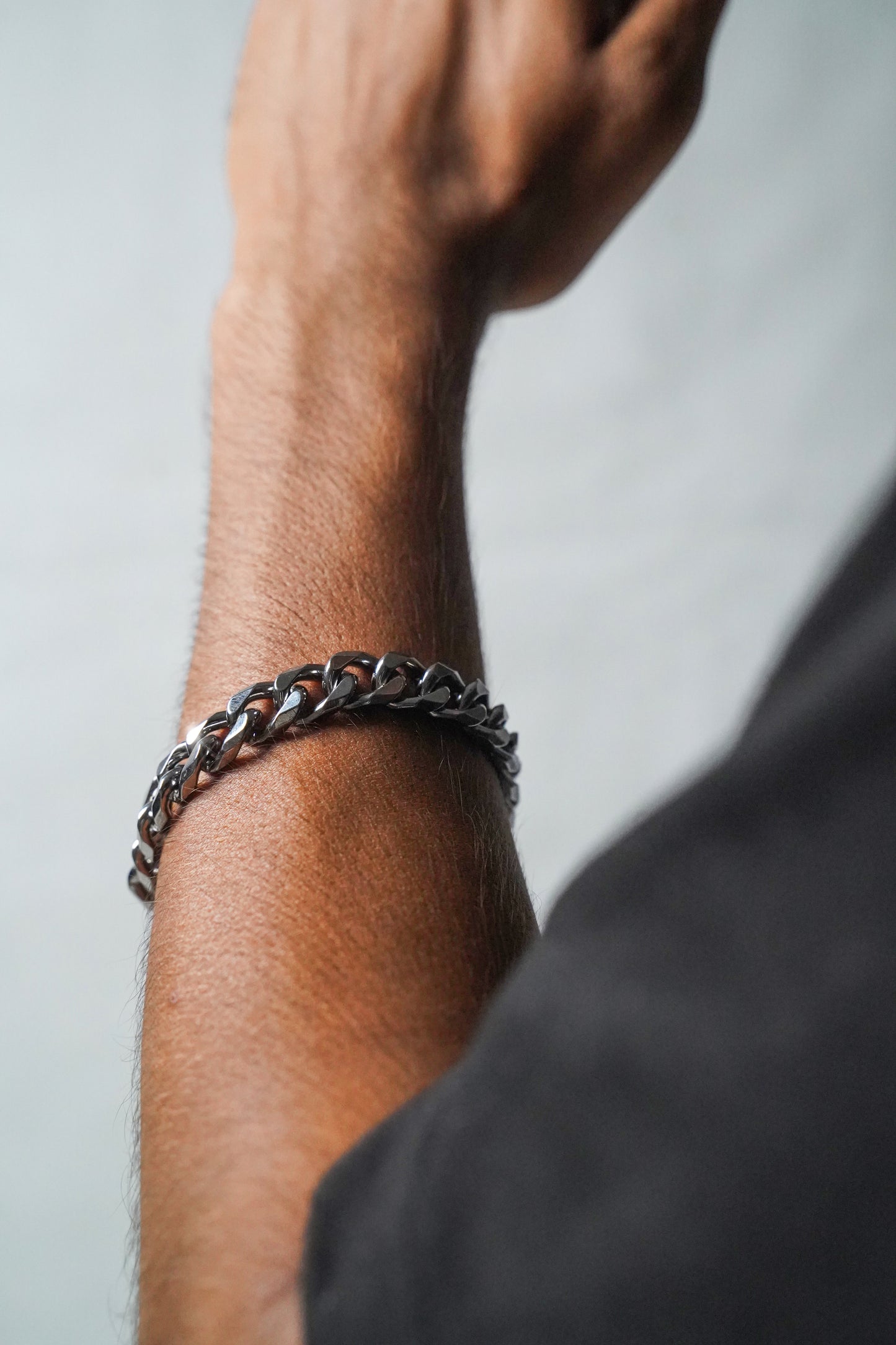 Silver Steel Chain Bracelet