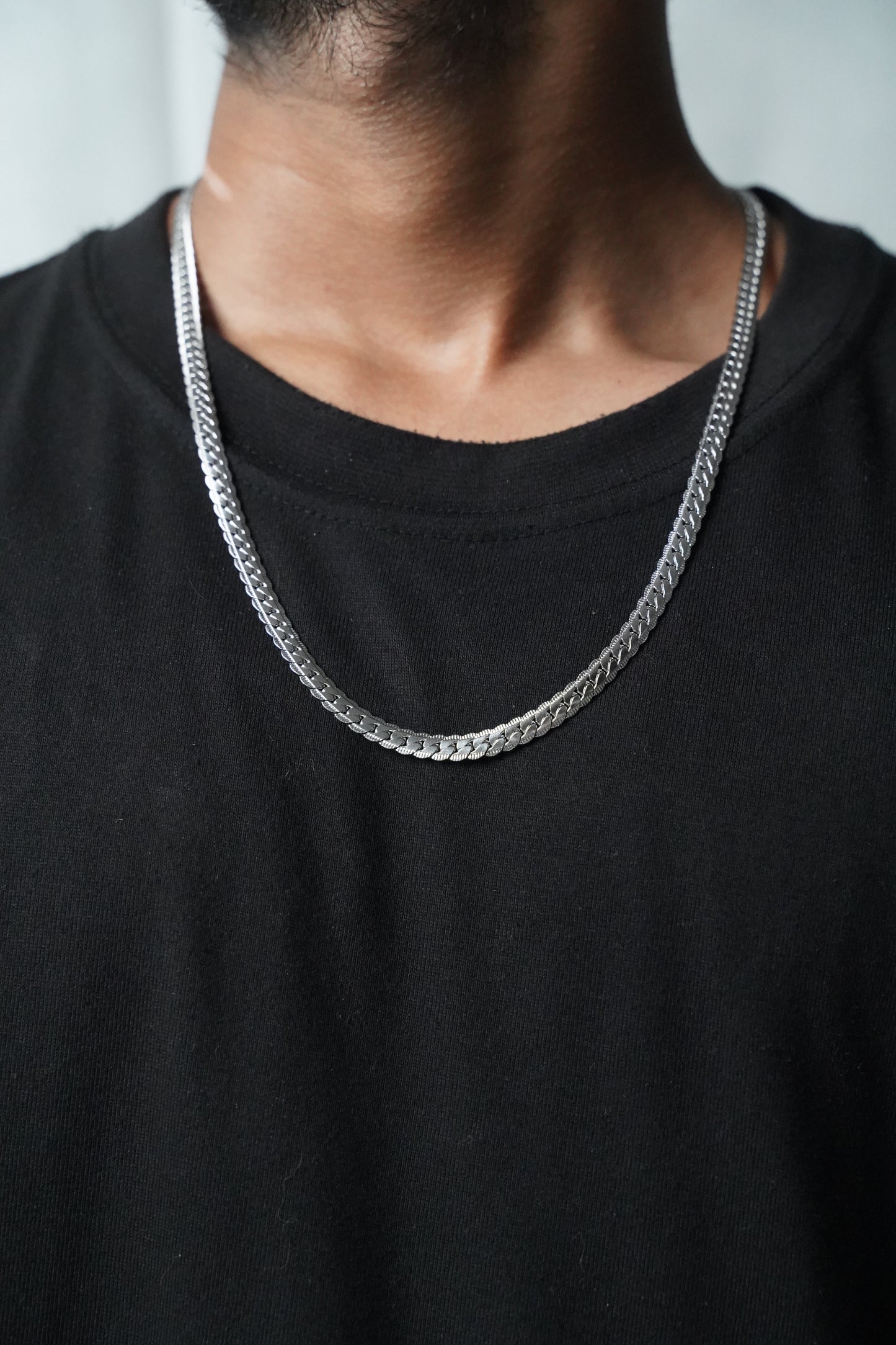 Silver Plated Stainless Steel Chain