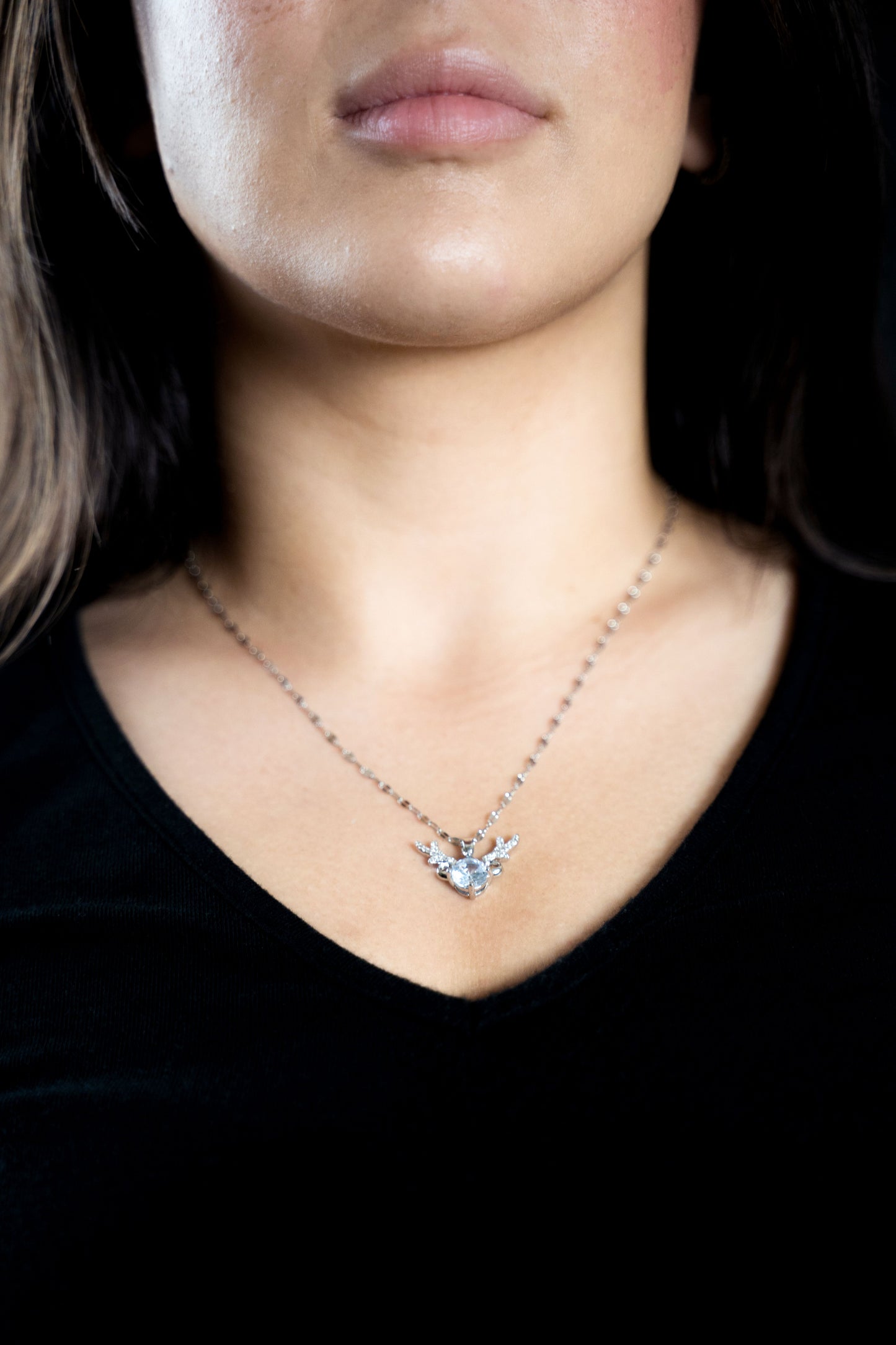 Crystal Reindeer Necklace