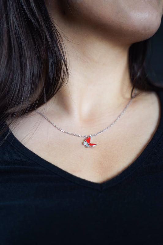 Sophia Red Butterfly Pendant